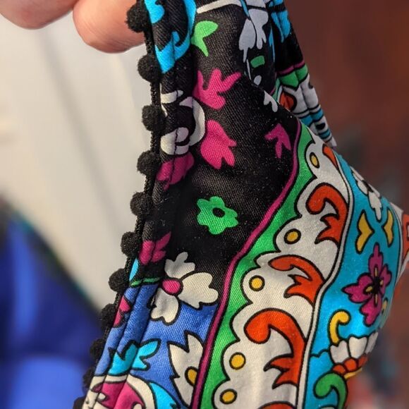 Kenneth Cole Reaction Colorful Halter String Bikini w/Black Bottoms Size M - Picture 14 of 14